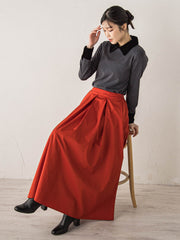 ベロア襟付きニット≪手洗い可能≫