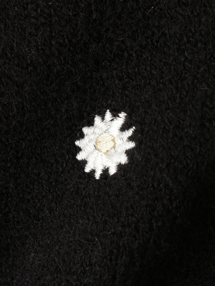 マーガレット刺繍ニットプルオーバー≪手洗い可能≫