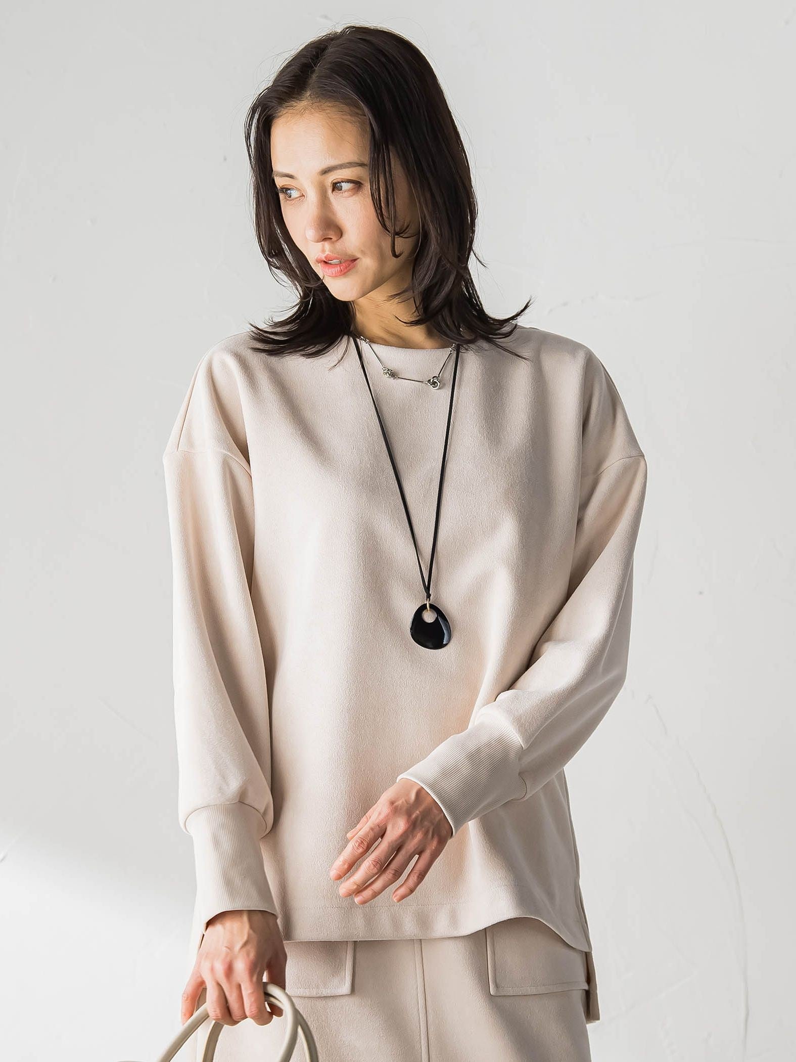 【WEB限定】フェイクスエードプルオーバー≪セットアップ対応/洗える≫