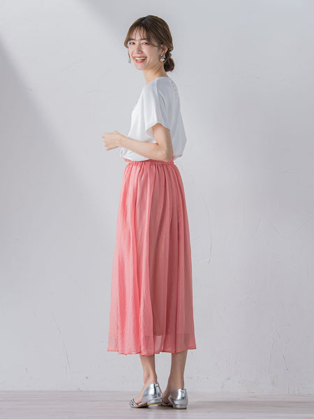 箔プリントギャザーフレアスカート ≪手洗い可能≫ | ketty（ケティ  