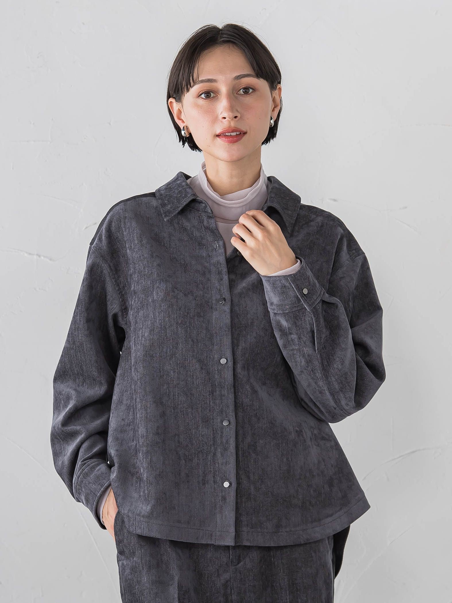 【大きいサイズ】シアー切り替えプルオーバー