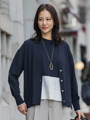 クルーネック五分袖ニット≪WEB限定サイズ11号/WEB限定カラーあり/洗える≫