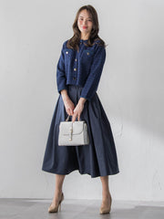 ツイードニットカーディガン