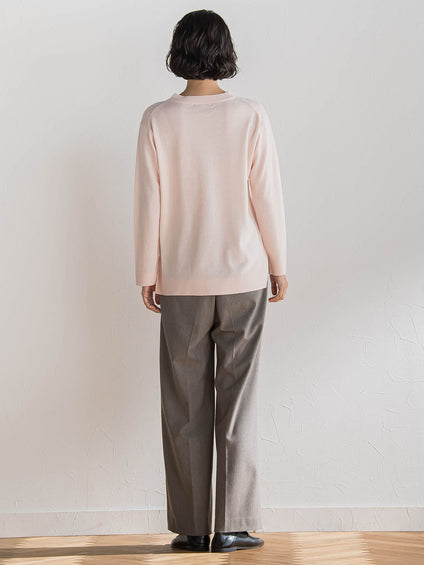 ファインウールVネックニット