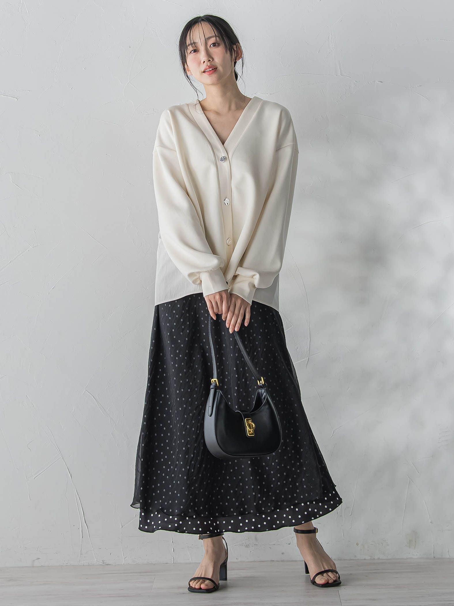 オーガンジーレイヤードスカート