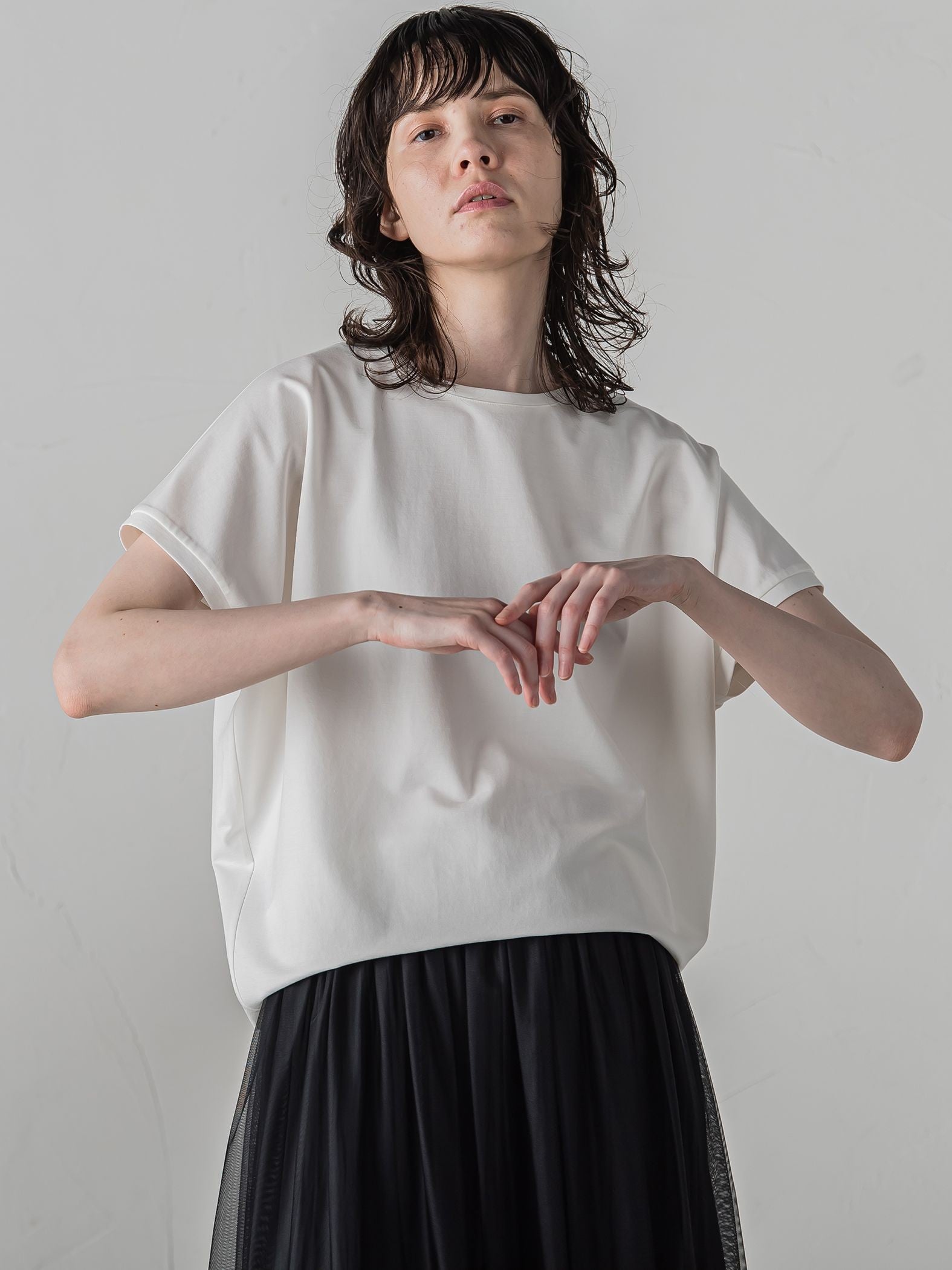 マシュマロポンチカットソー≪洗濯機で洗える≫