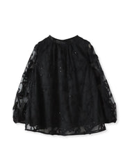スパンコールテープチュールブラウス