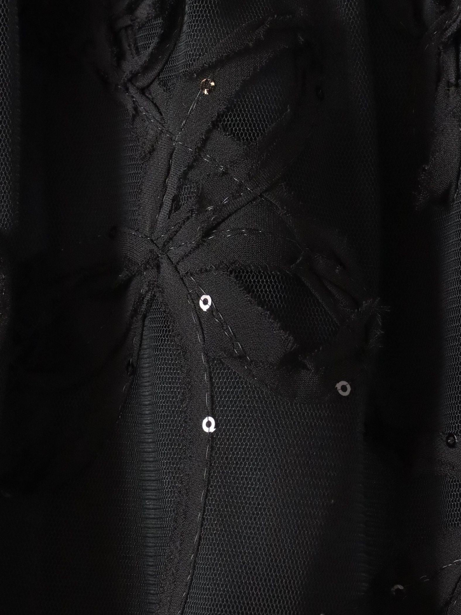 スパンコールテープチュールブラウス