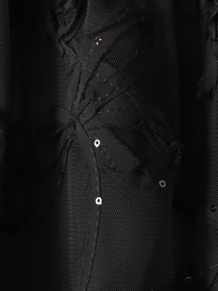 スパンコールテープチュールブラウス