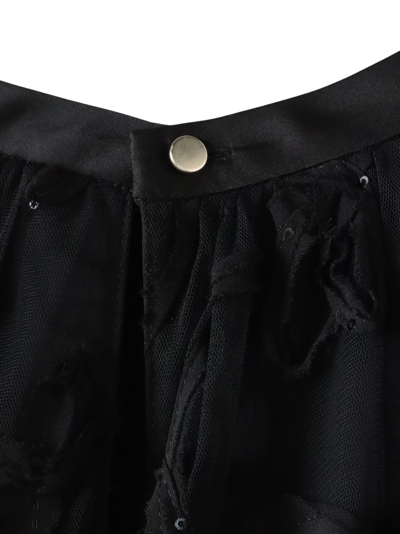 スパンコールテープチュールブラウス