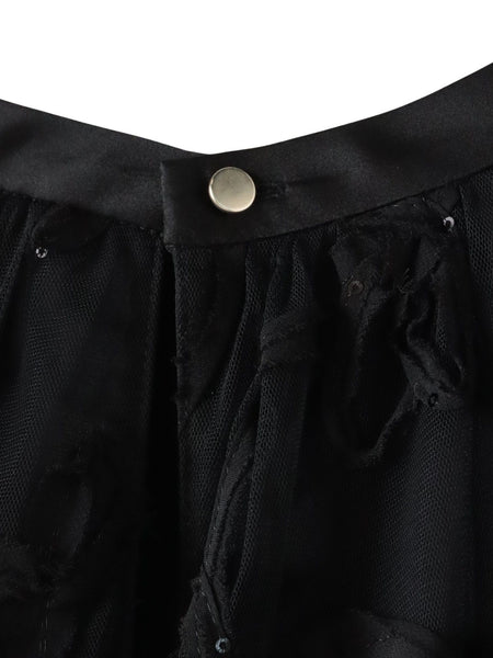 スパンコールテープチュールブラウス