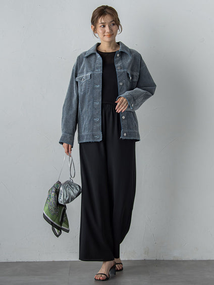 【カタログ掲載】FLOCK on DENIMジャケット≪手洗い可能≫