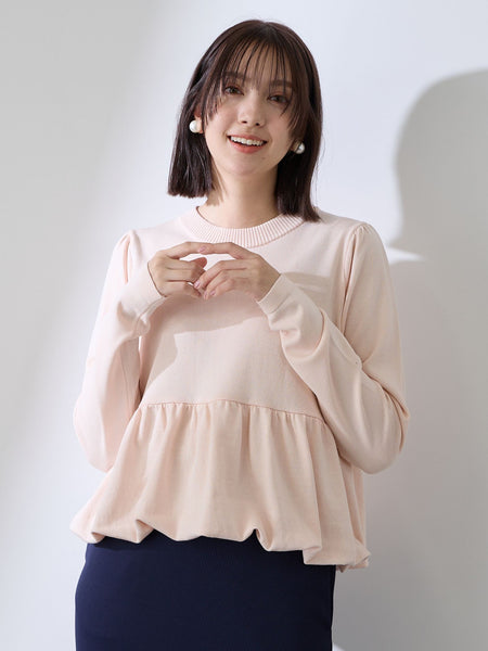 バルーンヘムニットプルオーバー≪手洗い可能≫