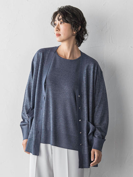 【大きいサイズ】ギャラクシーニットカーディガン