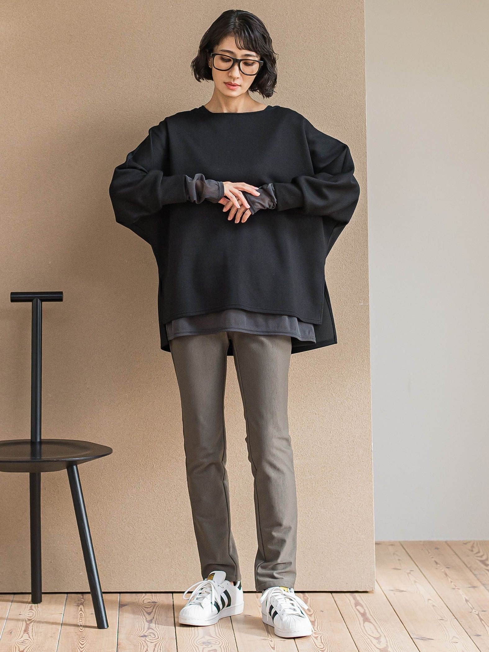 【WEB限定】”もっちり素材”ダンボールドルマンプルオーバー≪手洗い可能≫