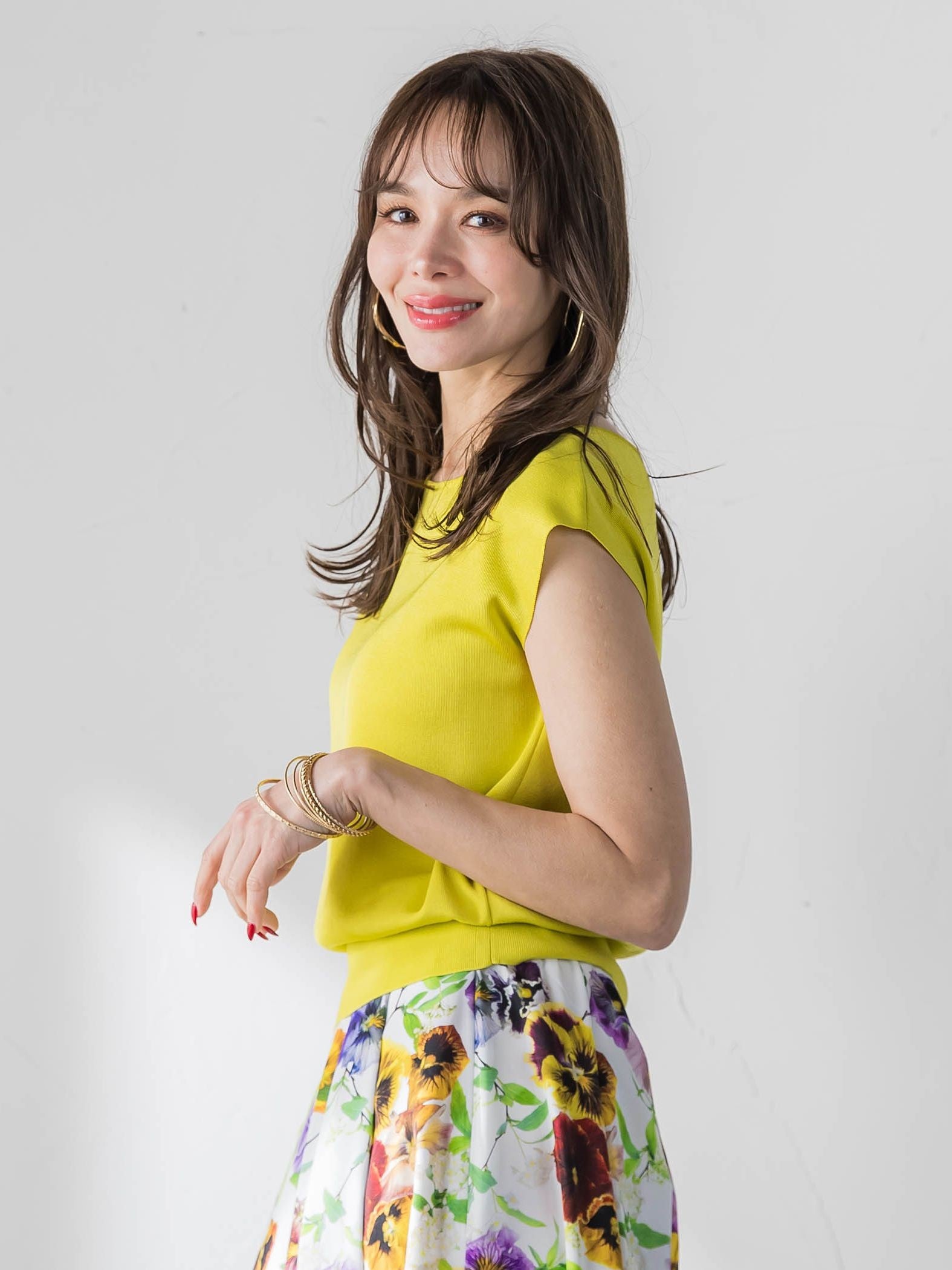 LUCINDA前後2wayパールニット