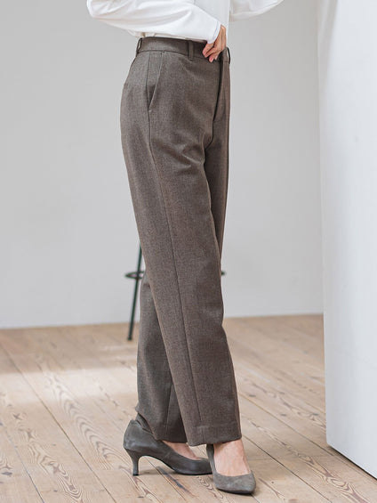 【大きいサイズ】ピクシエスタストレートパンツ≪洗濯機で洗える≫