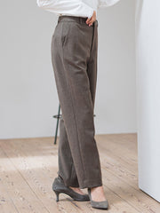 【大きいサイズ】ピクシエスタストレートパンツ≪洗濯機で洗える≫