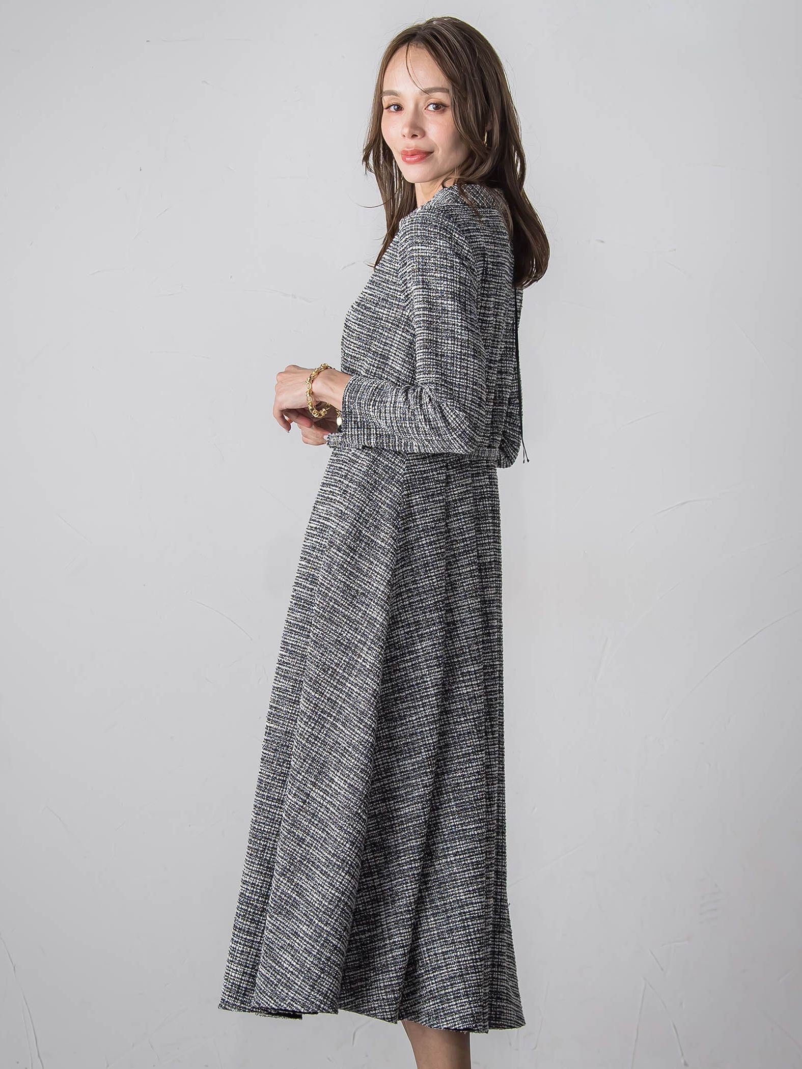 ツイードラメワンピース
