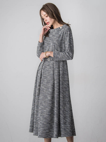 ツイードラメワンピース