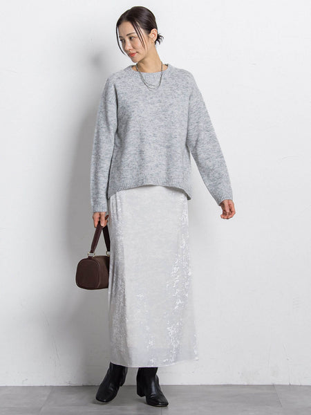 スパンコールクルーネックニット≪洗える≫