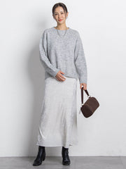 スパンコールクルーネックニット≪洗える≫