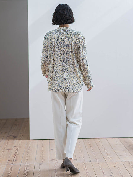 【大きいサイズ】くずしドットブラウス