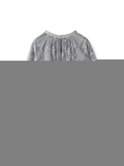 スパンコールテープチュールブラウス