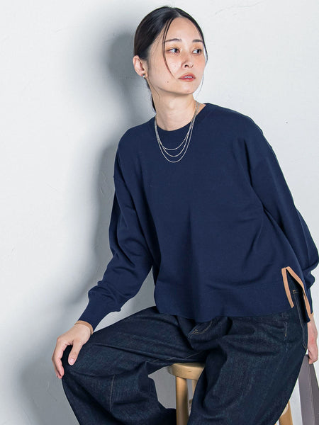 【WEB限定】カラー配色ニット≪洗える≫