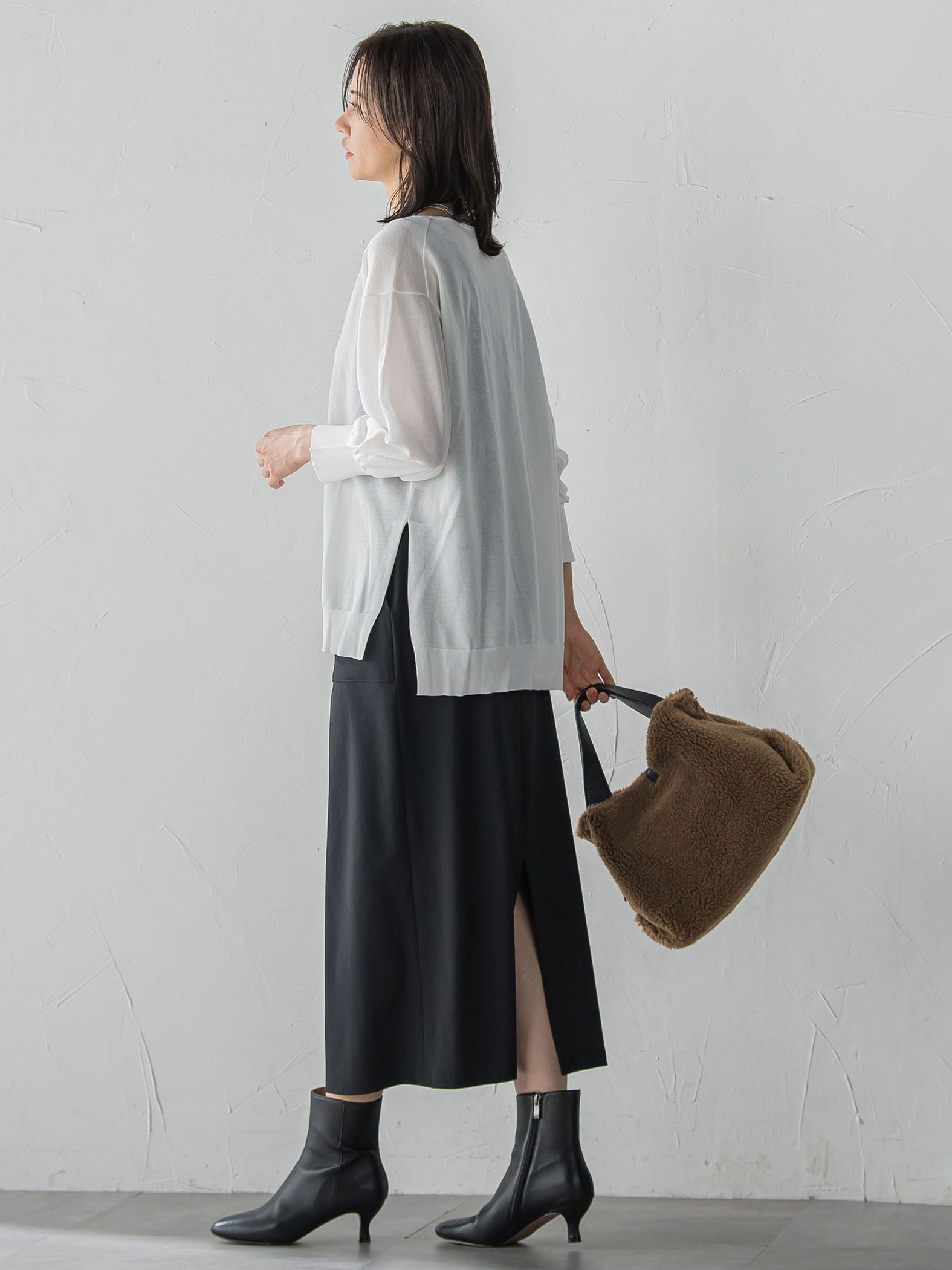 【WEB限定】Active Beautyナロースカート≪洗濯機で洗える≫