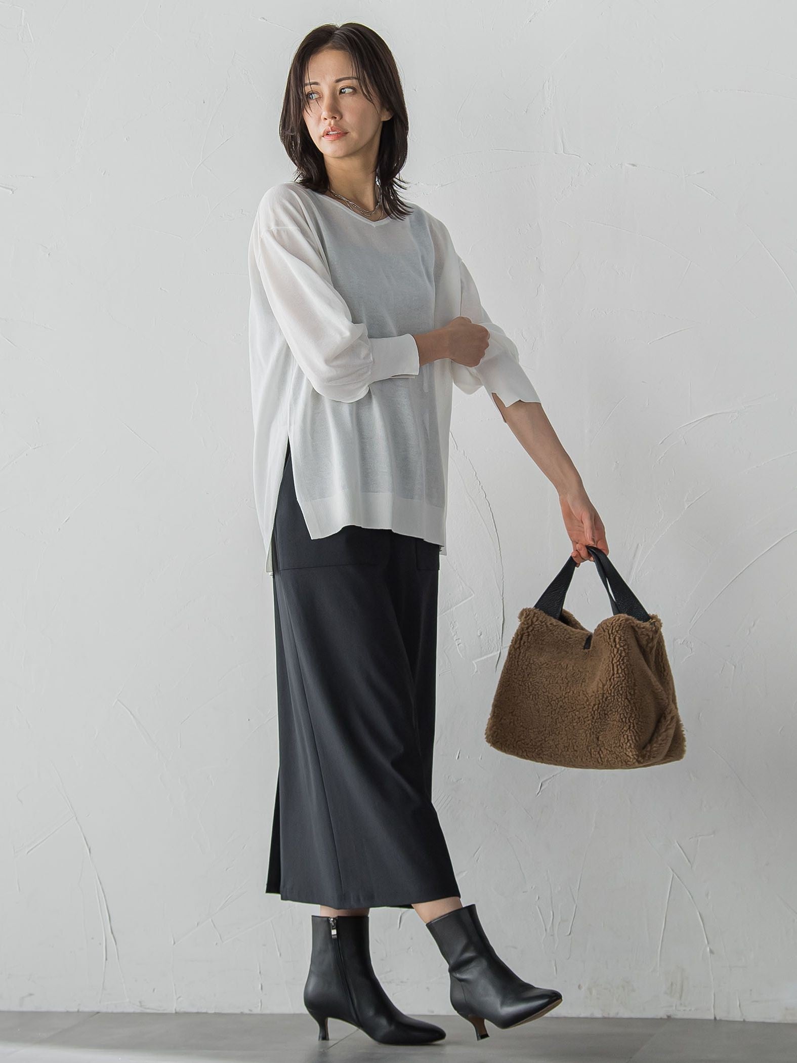 【WEB限定】Active Beautyナロースカート≪洗濯機で洗える≫