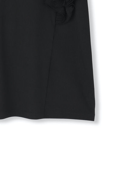 アシメショルダーフリルTシャツ≪手洗い可能≫