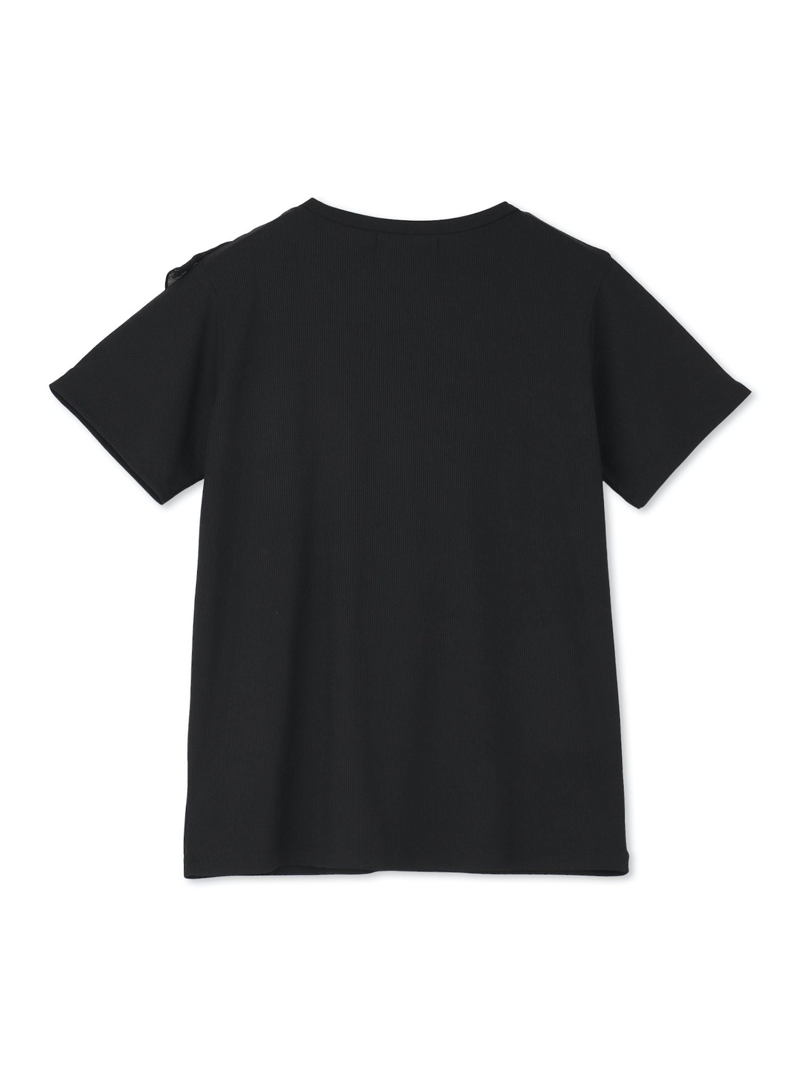 アシメショルダーフリルTシャツ≪手洗い可能≫