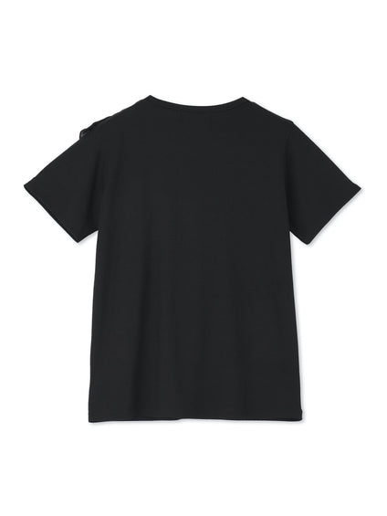 アシメショルダーフリルTシャツ≪手洗い可能≫