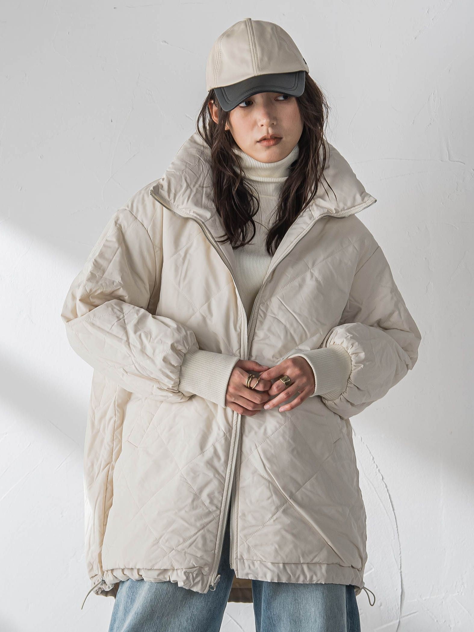 中綿リバーシブルコート≪手洗い可能≫