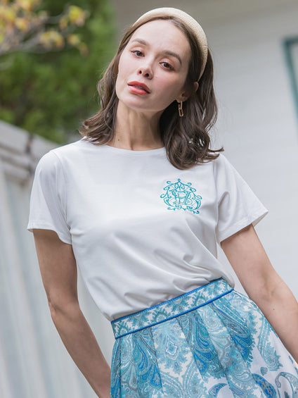 【WEB限定】35th Anniversaryロゴ刺繍Tシャツ≪洗濯機で洗える≫