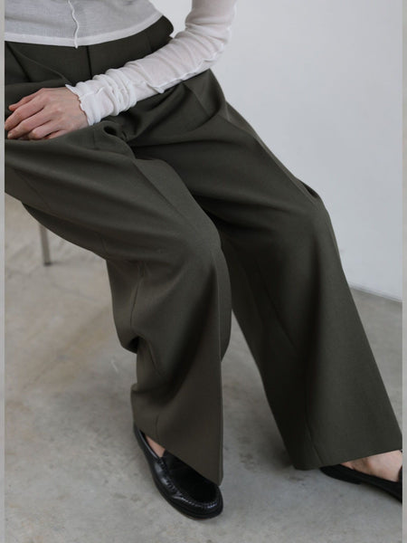 Gabardine tack trousers【日本製】≪手洗い可能≫