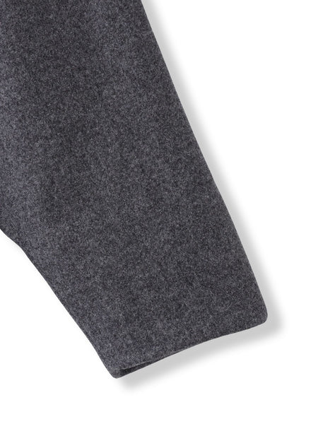 ライトジャージメルトンスタンドカラーロングコート