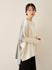 バイカラードルマンニットプルオーバー≪手洗い可能≫