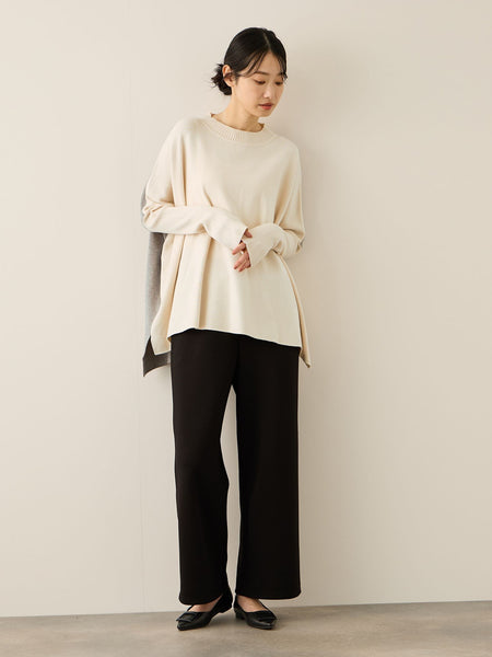 バイカラードルマンニットプルオーバー≪手洗い可能≫