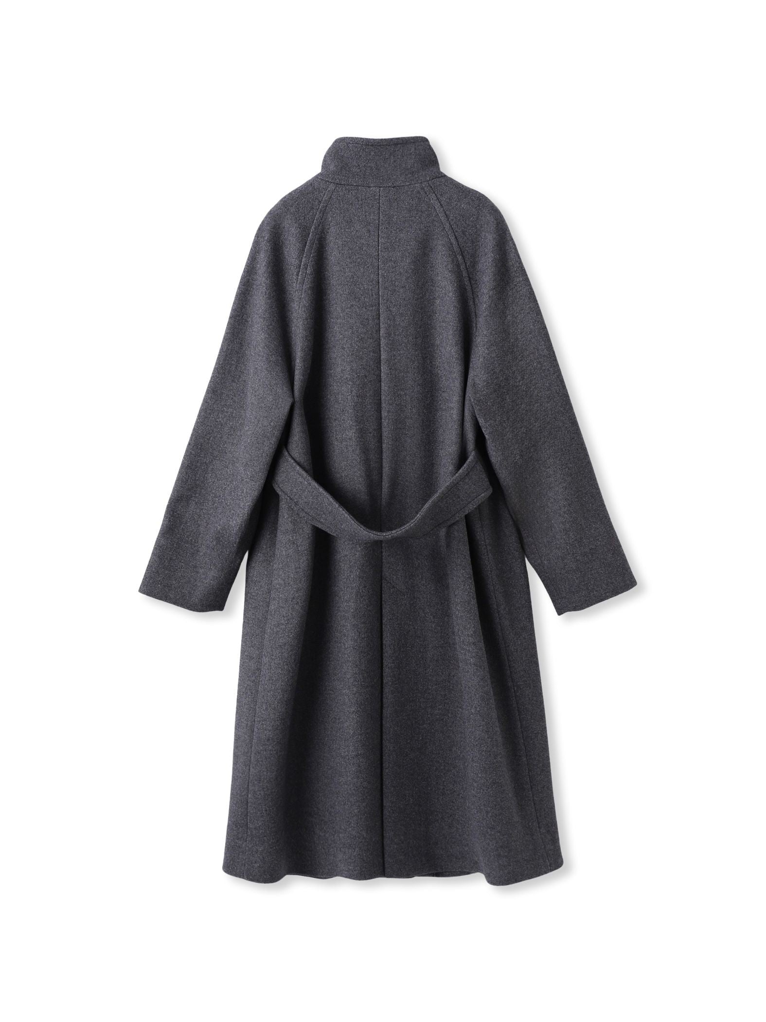 ライトジャージメルトンスタンドカラーロングコート