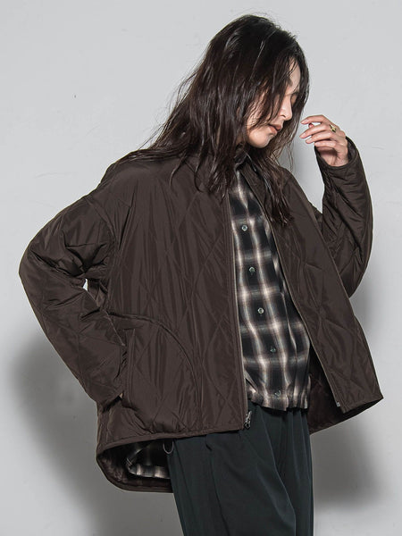 キルティング×フェイクファーリバーシブルブルゾン