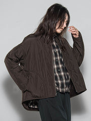 キルティング×フェイクファーリバーシブルブルゾン