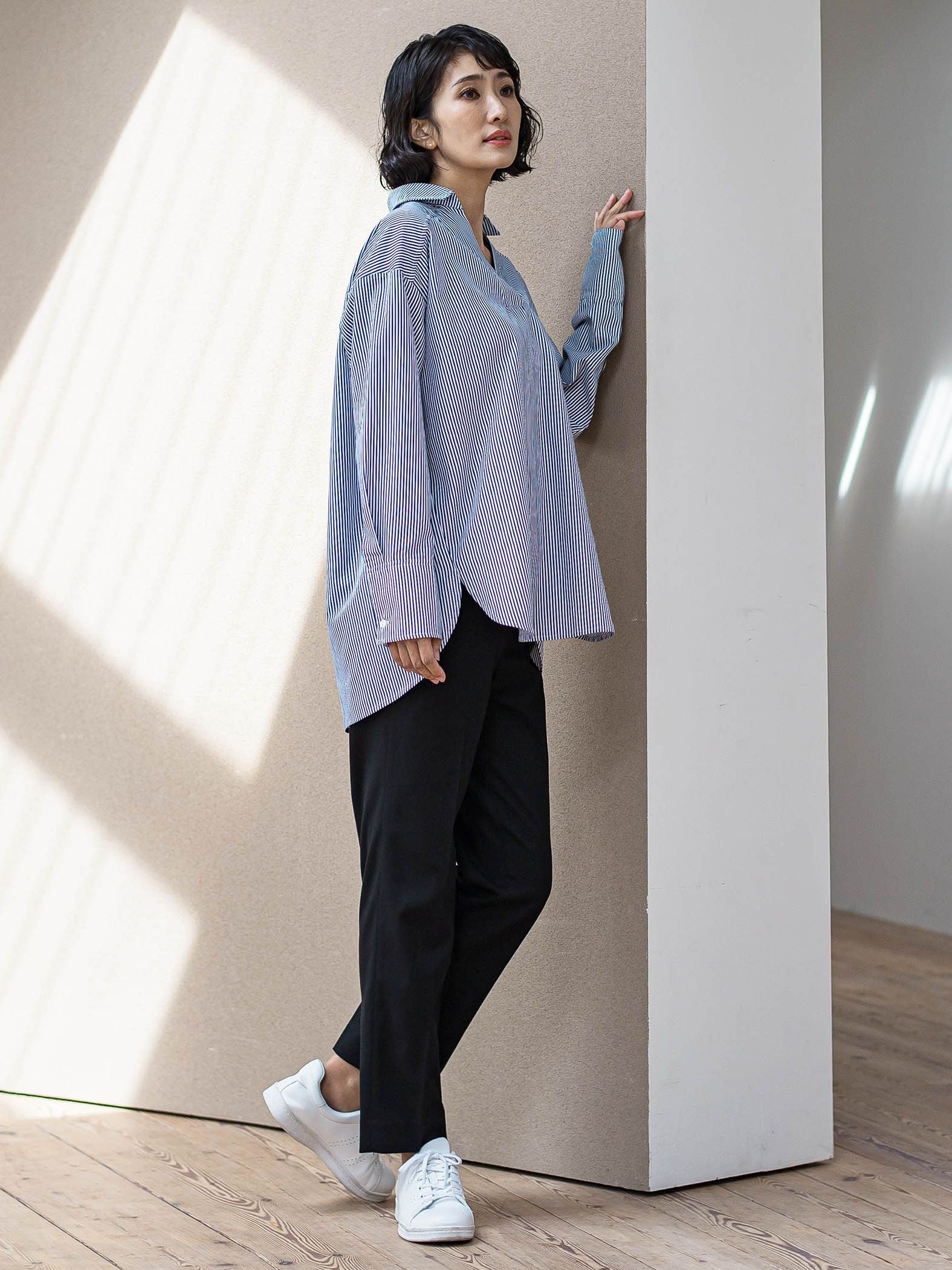 【WEB限定/大きいサイズ】”すっきり快適な履き心地”テーパードパンツ≪洗濯機で洗える≫
