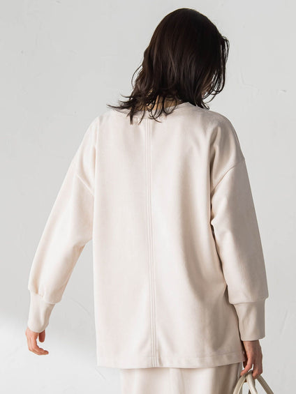 【WEB限定】フェイクスエードプルオーバー≪セットアップ対応/洗える≫