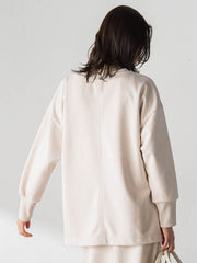 【WEB限定】フェイクスエードプルオーバー≪セットアップ対応/洗える≫