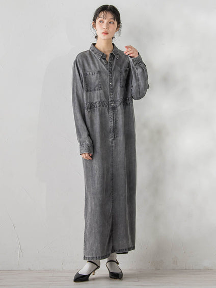 テンセルデニムワンピース