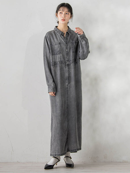 テンセルデニムワンピース