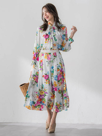 ビッグフラワーブーケスカート