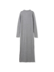 ポロカラーリブニットワンピース≪手洗い可能≫